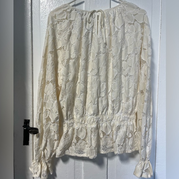 NWT Marc New York Floral Cream Blouse size Xlarge - Picture 2 of 5